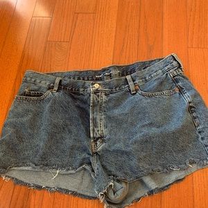 old navy high- waisted jean shorts